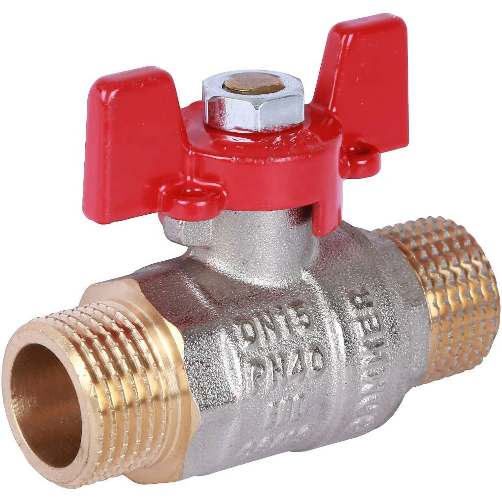 ROMMER Шаровой кран 1/2 НР/НР, ручка бабочка ROMMER Шаровой кран 1/2 НР/НР, ручка бабочка