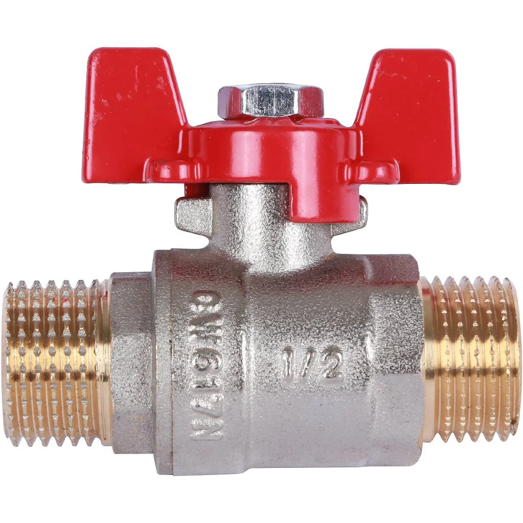ROMMER Шаровой кран 1/2 НР/НР, ручка бабочка ROMMER Шаровой кран 1/2 НР/НР, ручка бабочка