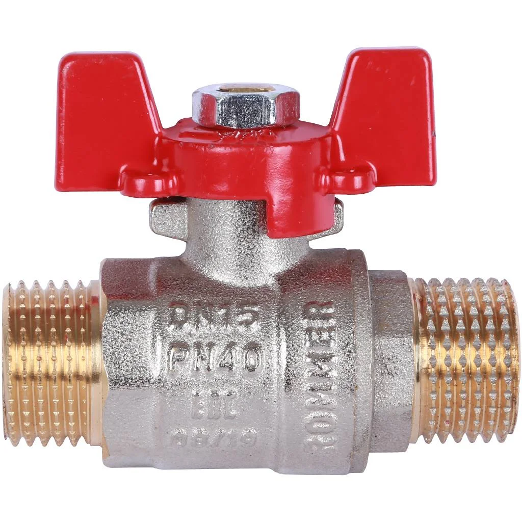 ROMMER Шаровой кран 1/2 НР/НР, ручка бабочка ROMMER Шаровой кран 1/2 НР/НР, ручка бабочка