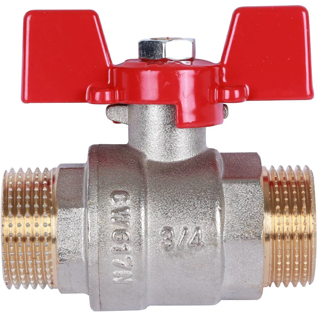 ROMMER Шаровой кран 3/4 НР/НР, ручка бабочка ROMMER Шаровой кран 3/4 НР/НР, ручка бабочка
