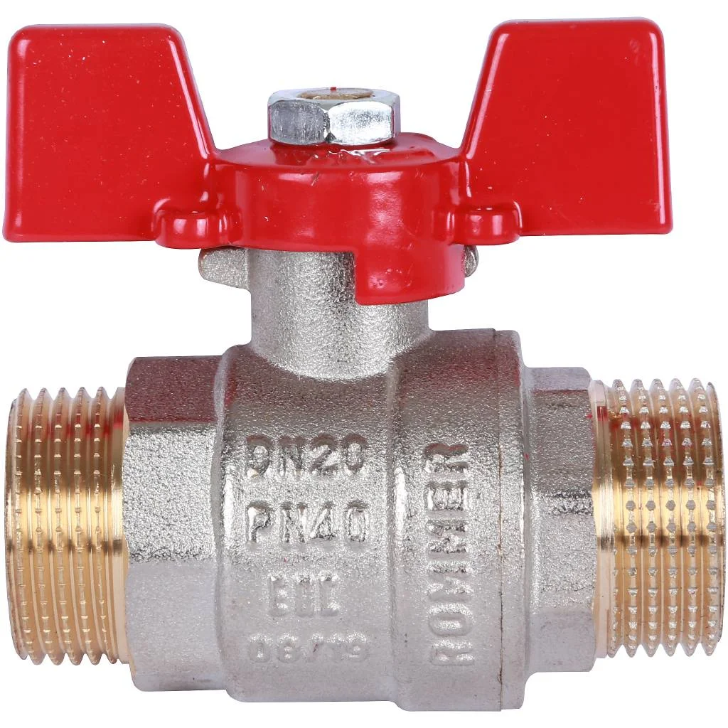 ROMMER Шаровой кран 3/4 НР/НР, ручка бабочка ROMMER Шаровой кран 3/4 НР/НР, ручка бабочка