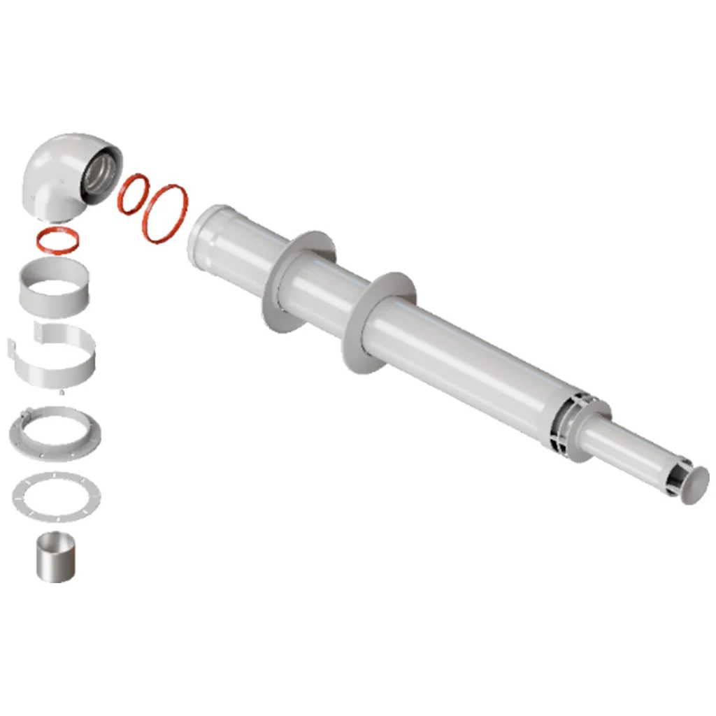 ROMMER RCA-6010-251220 Комплект дымохода АНТИЛЕД УНИВЕРСАЛЬНЫЙ 60/100 - 1220мм (кроме Immergas и Navien Deluxe75/100 стар.)