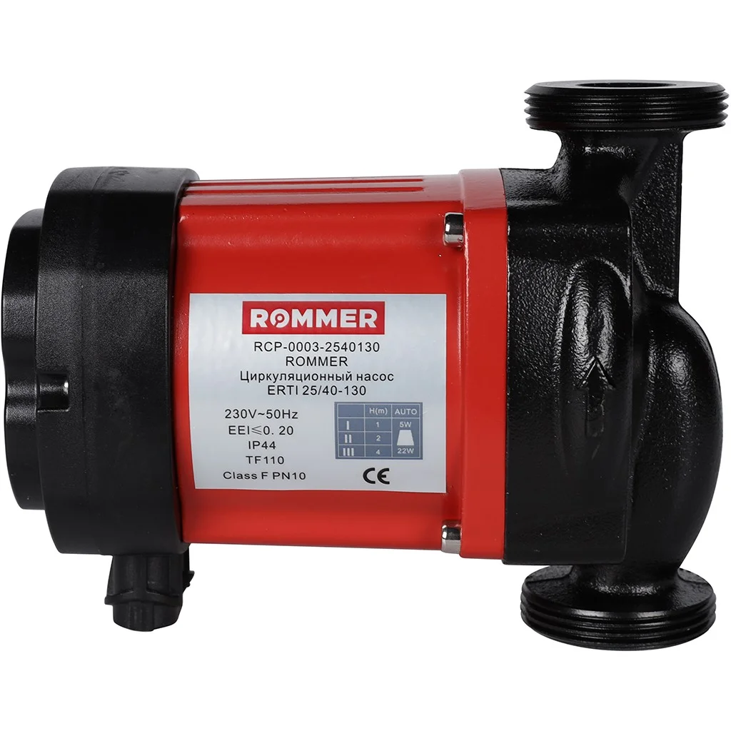ROMMER RCP-0003 ROMMER Циркуляционный насос ERTI 25/40-130 ROMMER RCP-0003 ROMMER Циркуляционный насос ERTI 25/40-130
