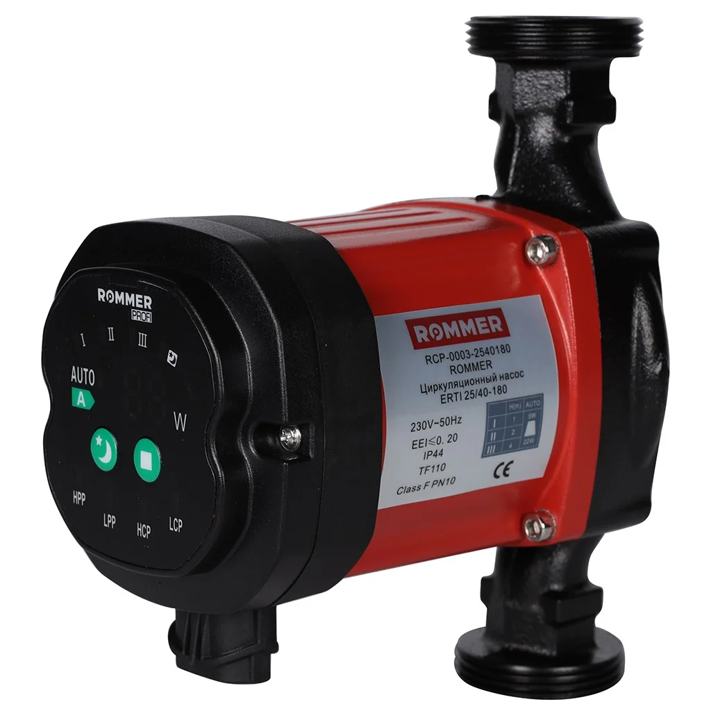 ROMMER RCP-0003 ROMMER Циркуляционный насос ERTI 25/40-180 ROMMER RCP-0003 ROMMER Циркуляционный насос ERTI 25/40-180