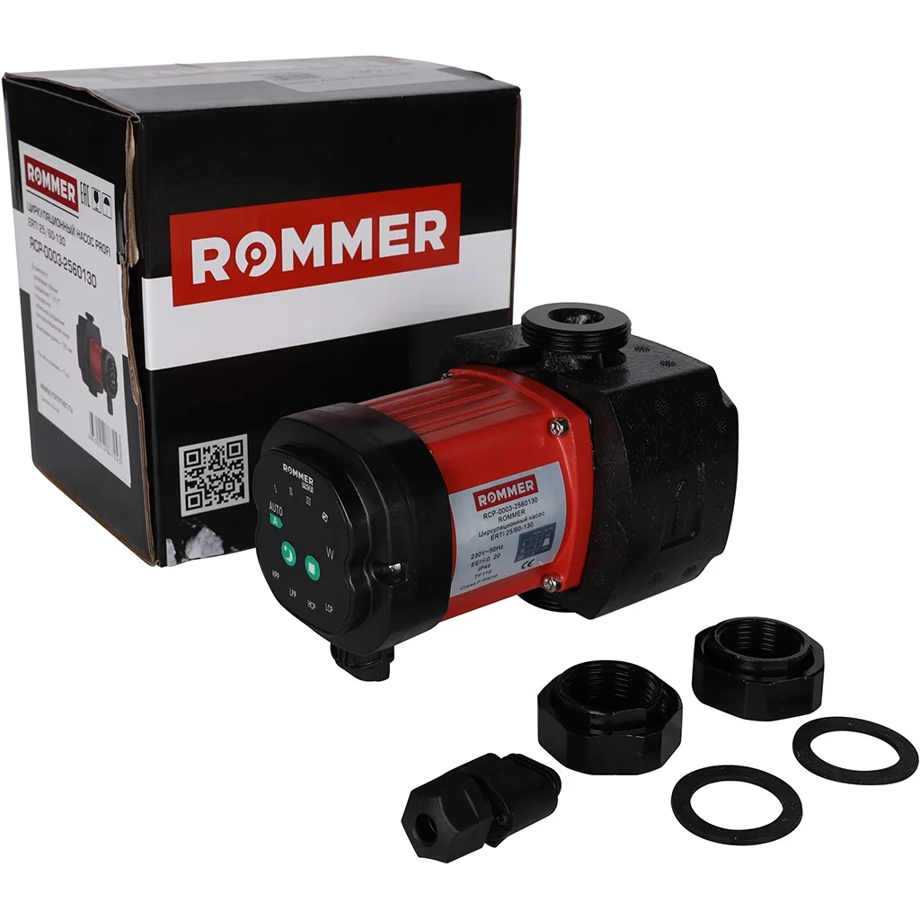 ROMMER RCP-0003 ROMMER Циркуляционный насос ERTI 25/60-130 ROMMER RCP-0003 ROMMER Циркуляционный насос ERTI 25/60-130