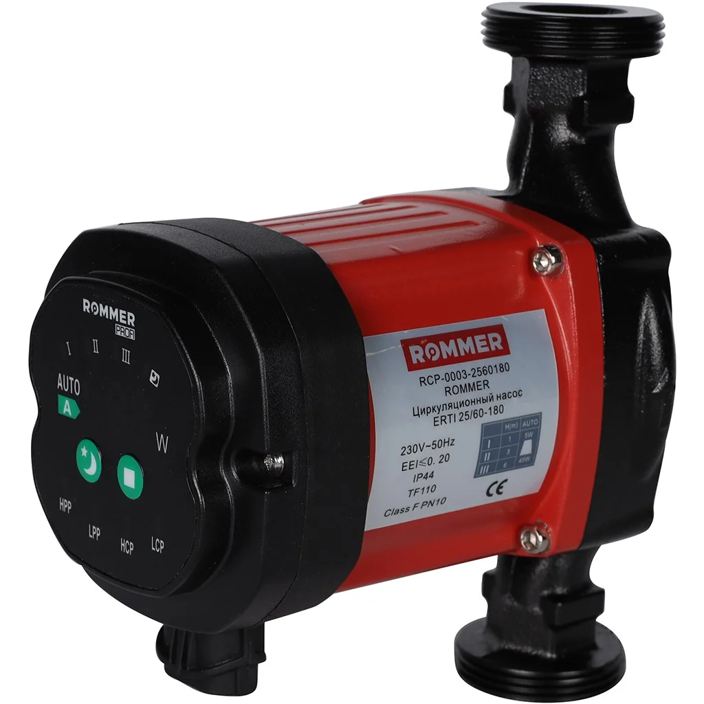 ROMMER RCP-0003 ROMMER Циркуляционный насос ERTI 25/60-180 ROMMER RCP-0003 ROMMER Циркуляционный насос ERTI 25/60-180