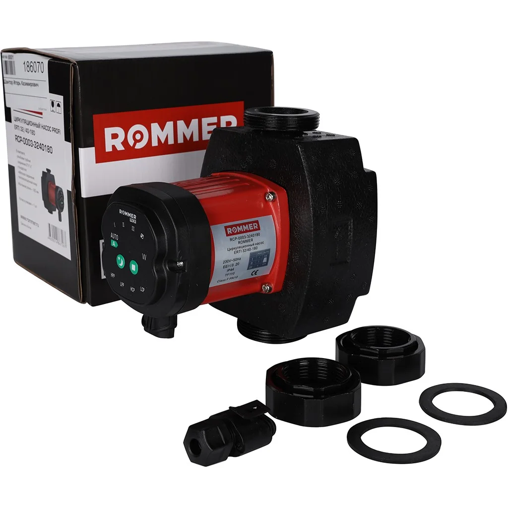 ROMMER RCP-0003 ROMMER Циркуляционный насос ERTI 32/40-180 ROMMER RCP-0003 ROMMER Циркуляционный насос ERTI 32/40-180