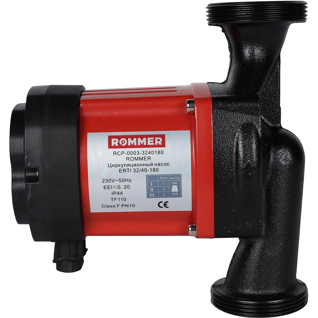 ROMMER RCP-0003 ROMMER Циркуляционный насос ERTI 32/40-180 ROMMER RCP-0003 ROMMER Циркуляционный насос ERTI 32/40-180