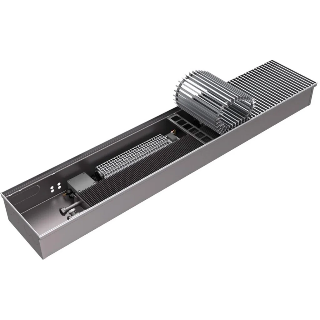 ROMMER RCQ-1000-1430260 ROMMER Конвектор внутрипольный RCQ 140.300.2600 220V без регулировки (Решётка роликовая, анодированный алюминий)