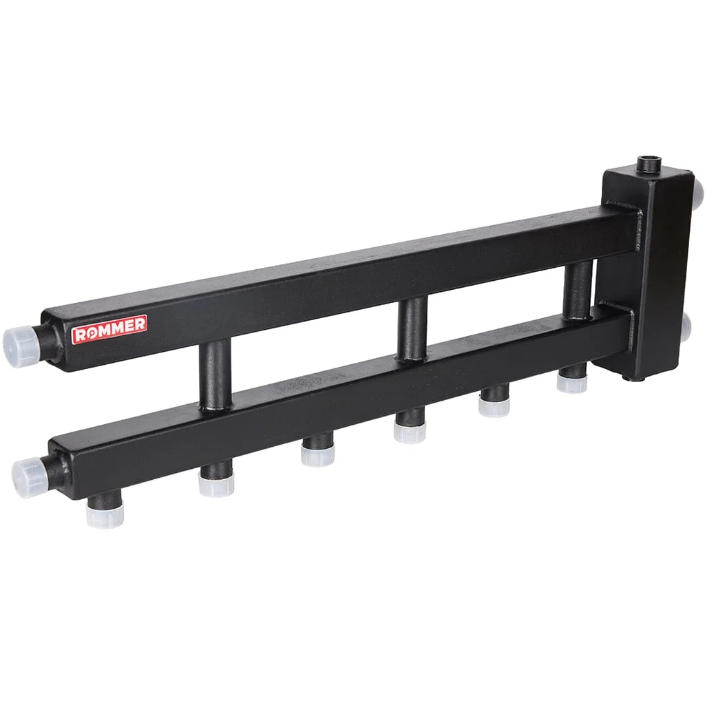 ROMMER RDG-0060-014034 ROMMER Коллектор (дублер рядный) с гидроразделителем на 3+1 контура до 60 кВт ROMMER RDG-0060-014034 ROMMER Коллектор (дублер рядный) с гидроразделителем на 3+1 контура до 60 кВт