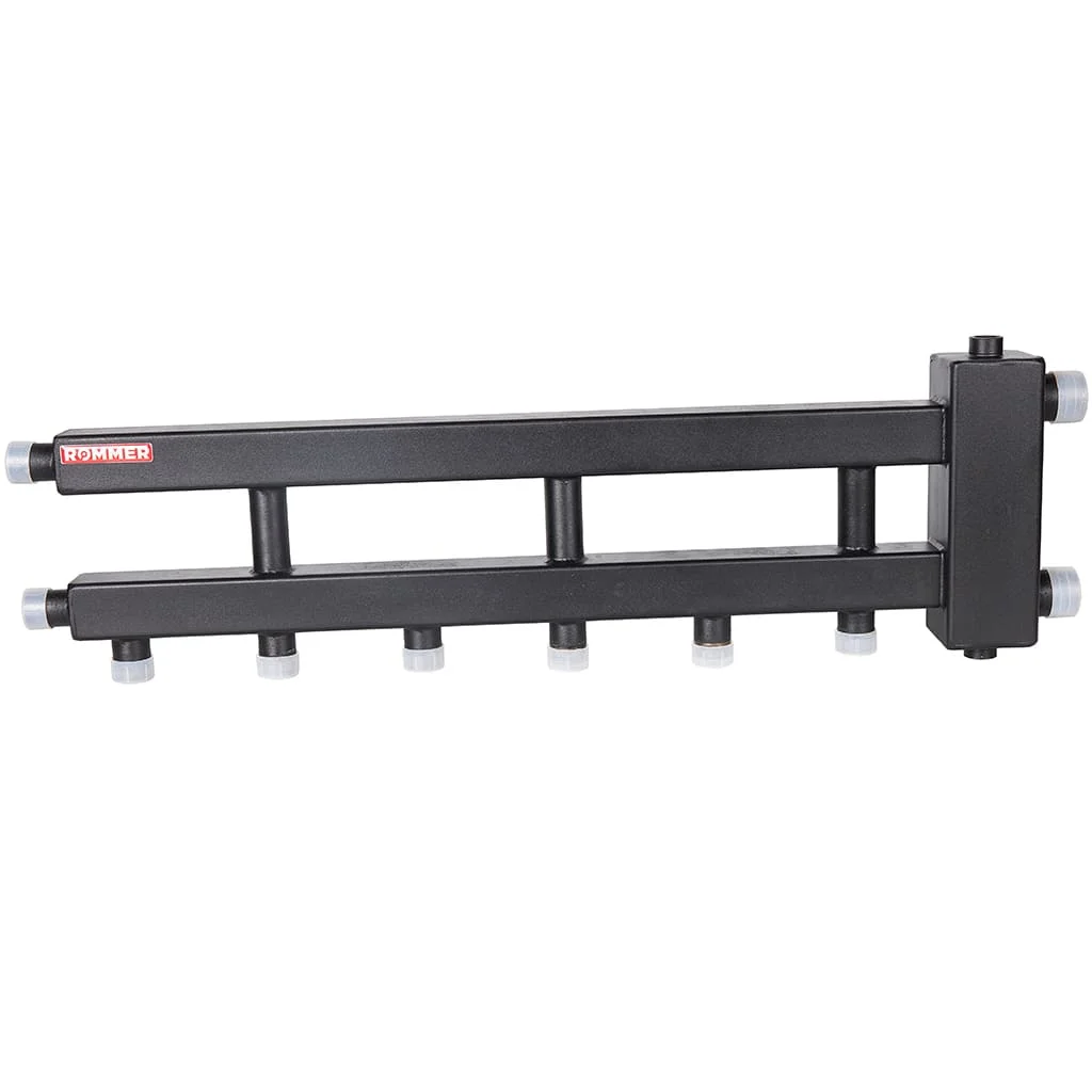 ROMMER RDG-0060-014034 ROMMER Коллектор (дублер рядный) с гидроразделителем на 3+1 контура до 60 кВт ROMMER RDG-0060-014034 ROMMER Коллектор (дублер рядный) с гидроразделителем на 3+1 контура до 60 кВт