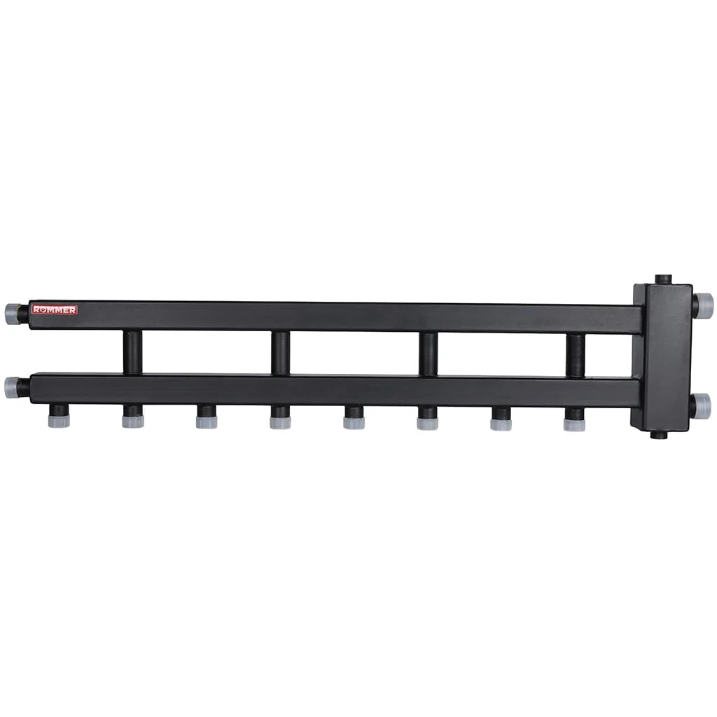 ROMMER RDG-0060-014045 ROMMER Коллектор (дублер рядный) с гидроразделителем на 4+1 контура до 60 кВт ROMMER RDG-0060-014045 ROMMER Коллектор (дублер рядный) с гидроразделителем на 4+1 контура до 60 кВт