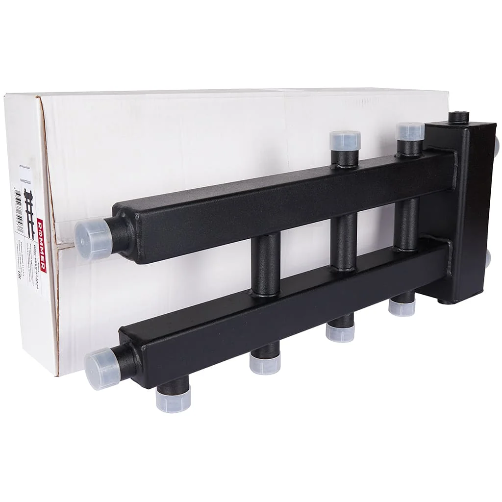 ROMMER RDG-0060-024024 ROMMER Коллектор (дублер компакт) с гидроразделителем на 2+1+1 контура до 60 кВт ROMMER RDG-0060-024024 ROMMER Коллектор (дублер компакт) с гидроразделителем на 2+1+1 контура до 60 кВт