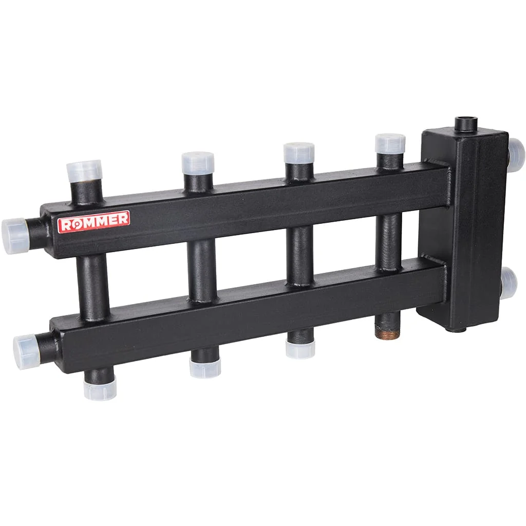 ROMMER RDG-0060-024025 ROMMER Коллектор (дублер компакт) с гидроразделителем на 2+2+1 контура до 60 кВт ROMMER RDG-0060-024025 ROMMER Коллектор (дублер компакт) с гидроразделителем на 2+2+1 контура до 60 кВт