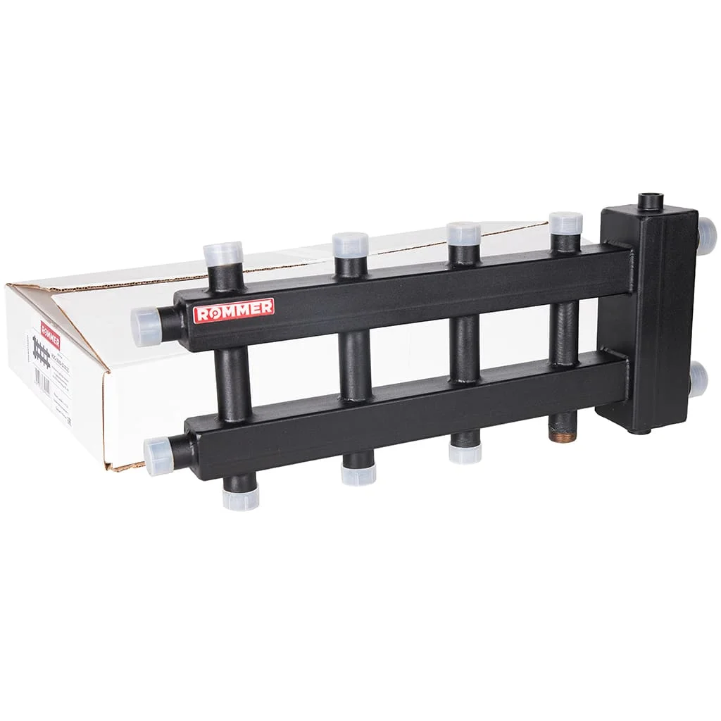 ROMMER RDG-0060-024025 ROMMER Коллектор (дублер компакт) с гидроразделителем на 2+2+1 контура до 60 кВт ROMMER RDG-0060-024025 ROMMER Коллектор (дублер компакт) с гидроразделителем на 2+2+1 контура до 60 кВт