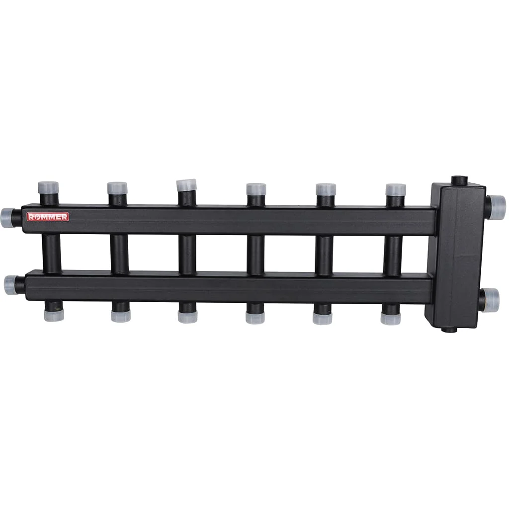ROMMER RDG-0060-024037 ROMMER Коллектор (дублер компакт) с гидроразделителем на 3+3+1 контура до 60 кВт ROMMER RDG-0060-024037 ROMMER Коллектор (дублер компакт) с гидроразделителем на 3+3+1 контура до 60 кВт
