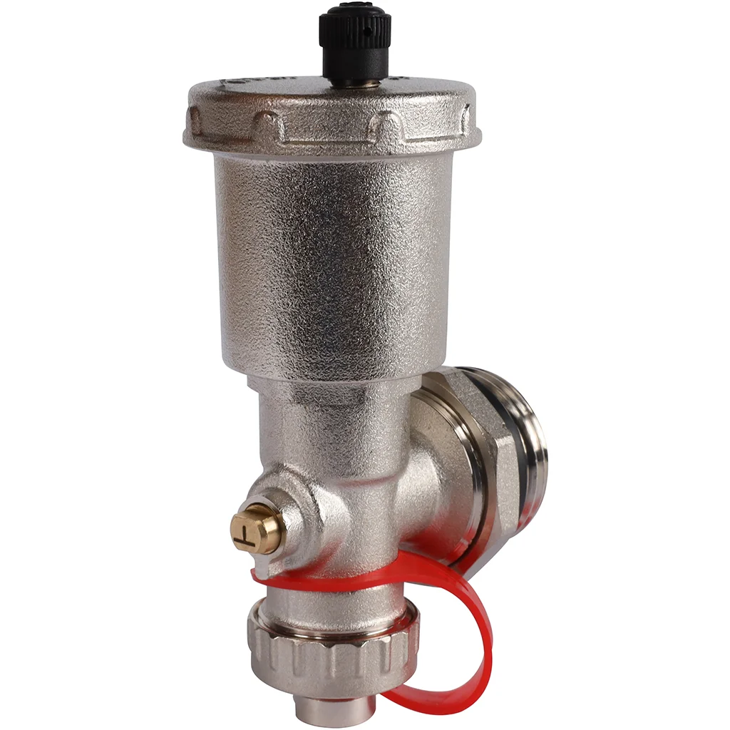 ROMMER RMS-1001-010001 ROMMER Регулируемый концевой фитинг с дренажным вентилем, автоматический воздухоотводчик 1"