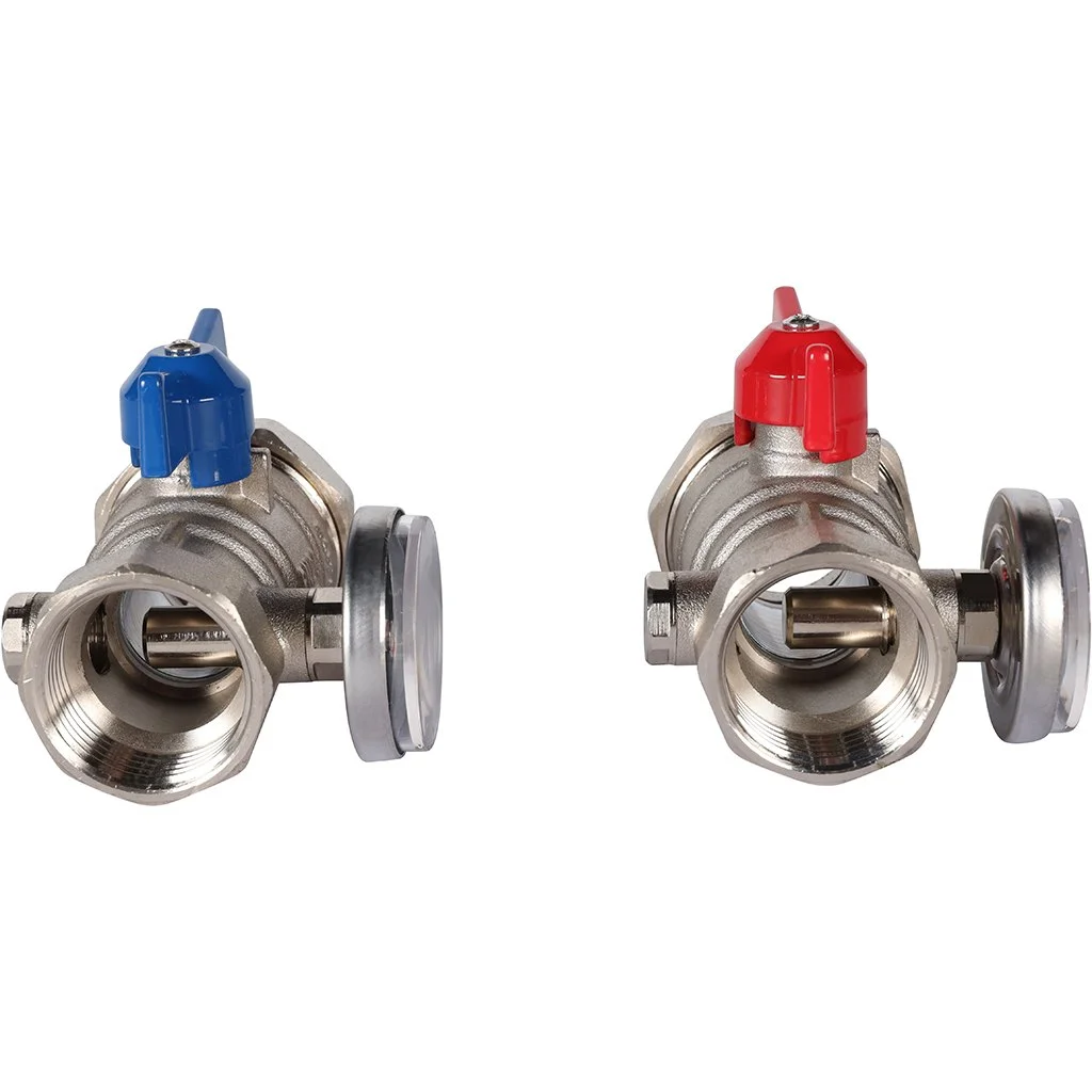 ROMMER RMS-1001-030001 ROMMER Комплект прямых шаровых кранов с термометрами 1” ROMMER RMS-1001-030001 ROMMER Комплект прямых шаровых кранов с термометрами 1”