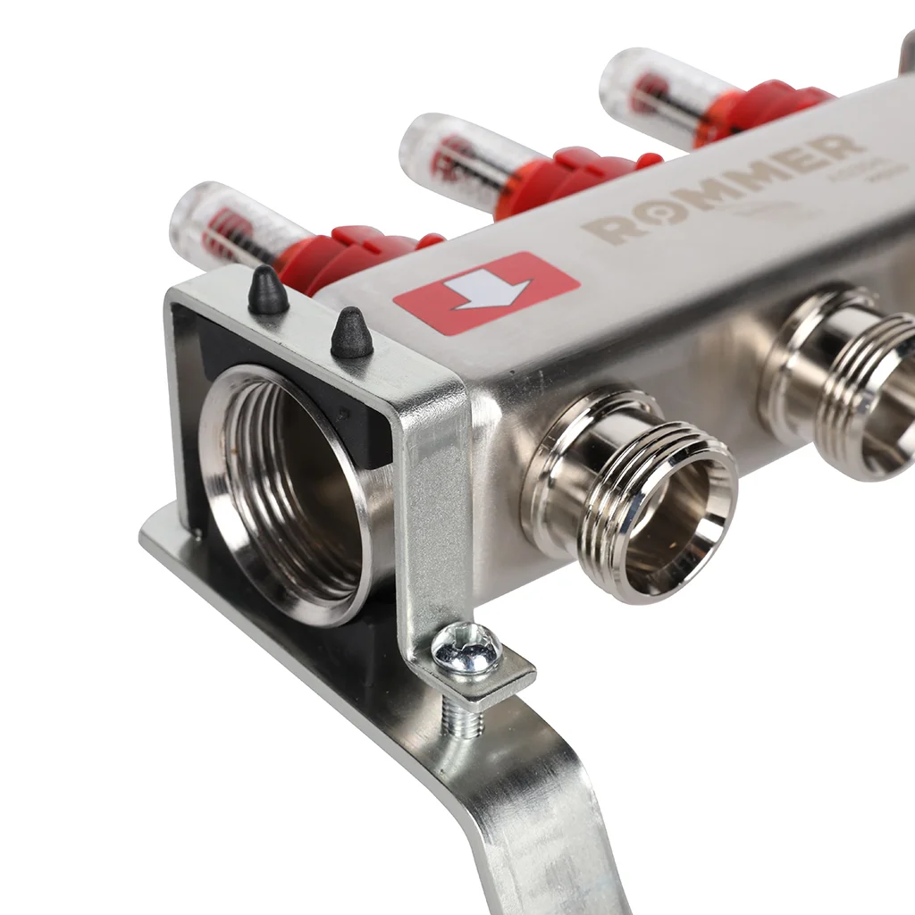 ROMMER RMS-1200-000003 ROMMER Коллектор из нержавеющей стали с расходомерами 3 вых. ROMMER RMS-1200-000003 ROMMER Коллектор из нержавеющей стали с расходомерами 3 вых.