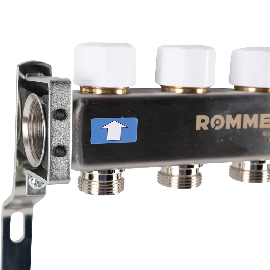ROMMER RMS-1200-000004 ROMMER Коллектор из нержавеющей стали с расходомерами 4 вых. ROMMER RMS-1200-000004 ROMMER Коллектор из нержавеющей стали с расходомерами 4 вых.