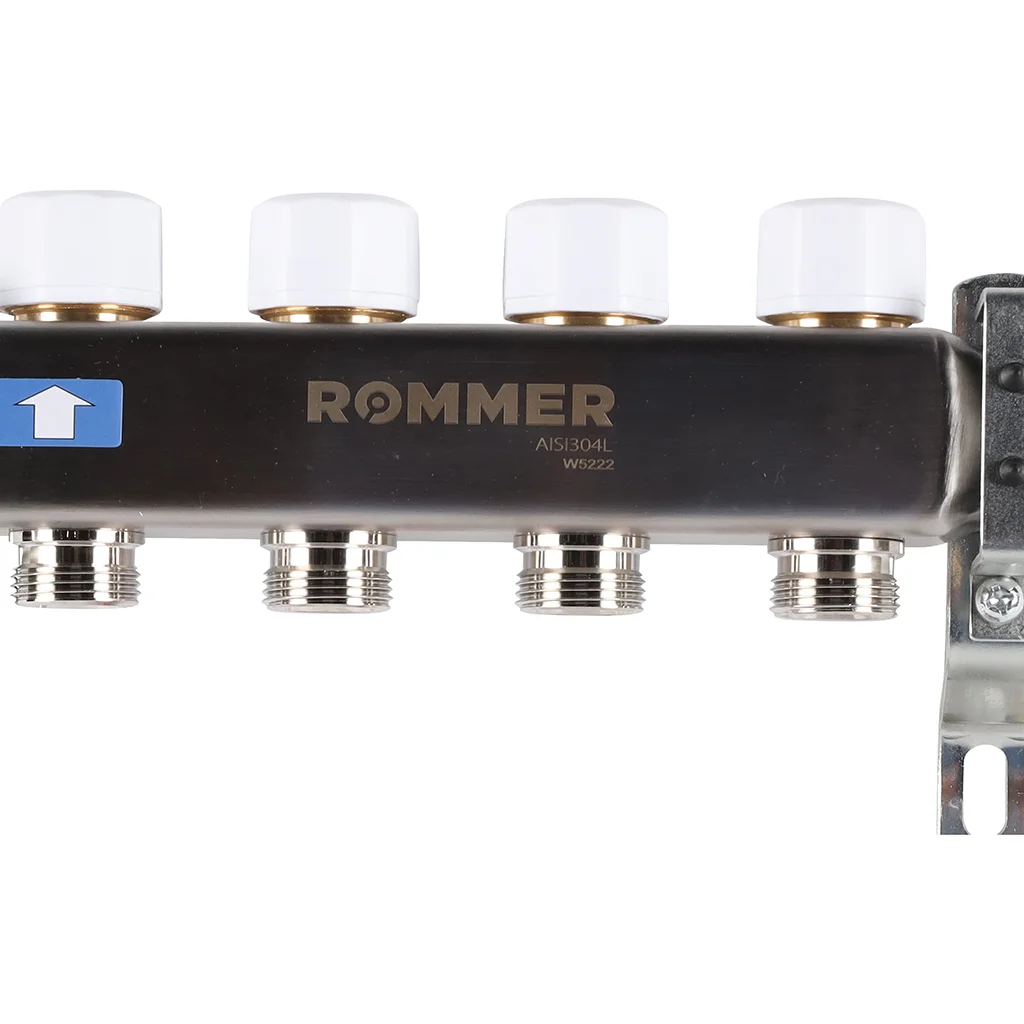 ROMMER RMS-1200-000004 ROMMER Коллектор из нержавеющей стали с расходомерами 4 вых. ROMMER RMS-1200-000004 ROMMER Коллектор из нержавеющей стали с расходомерами 4 вых.