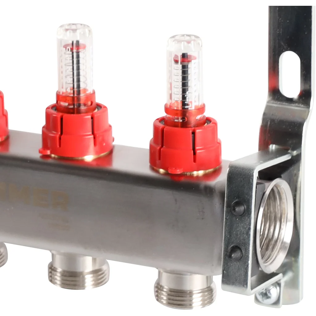 ROMMER RMS-1200-000004 ROMMER Коллектор из нержавеющей стали с расходомерами 4 вых. ROMMER RMS-1200-000004 ROMMER Коллектор из нержавеющей стали с расходомерами 4 вых.