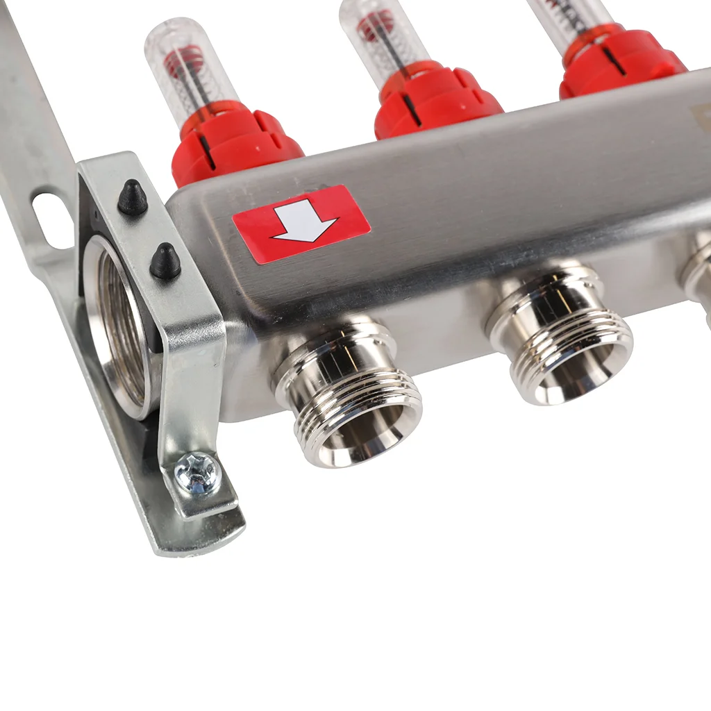 ROMMER RMS-1200-000006 ROMMER Коллектор из нержавеющей стали с расходомерами 6 вых. ROMMER RMS-1200-000006 ROMMER Коллектор из нержавеющей стали с расходомерами 6 вых.