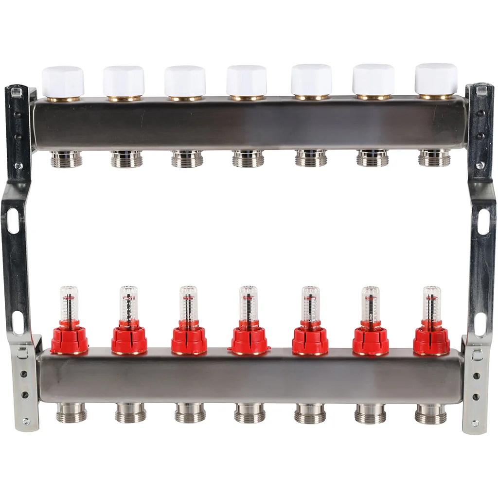 ROMMER RMS-1200-000007 ROMMER Коллектор из нержавеющей стали с расходомерами 7 вых. ROMMER RMS-1200-000007 ROMMER Коллектор из нержавеющей стали с расходомерами 7 вых.