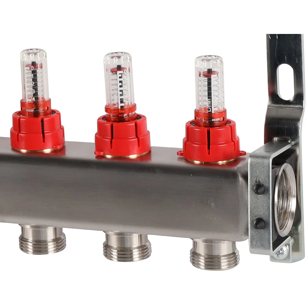 ROMMER RMS-1200-000007 ROMMER Коллектор из нержавеющей стали с расходомерами 7 вых. ROMMER RMS-1200-000007 ROMMER Коллектор из нержавеющей стали с расходомерами 7 вых.