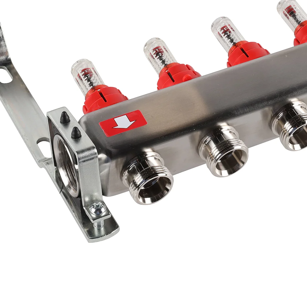 ROMMER RMS-1200-000007 ROMMER Коллектор из нержавеющей стали с расходомерами 7 вых. ROMMER RMS-1200-000007 ROMMER Коллектор из нержавеющей стали с расходомерами 7 вых.