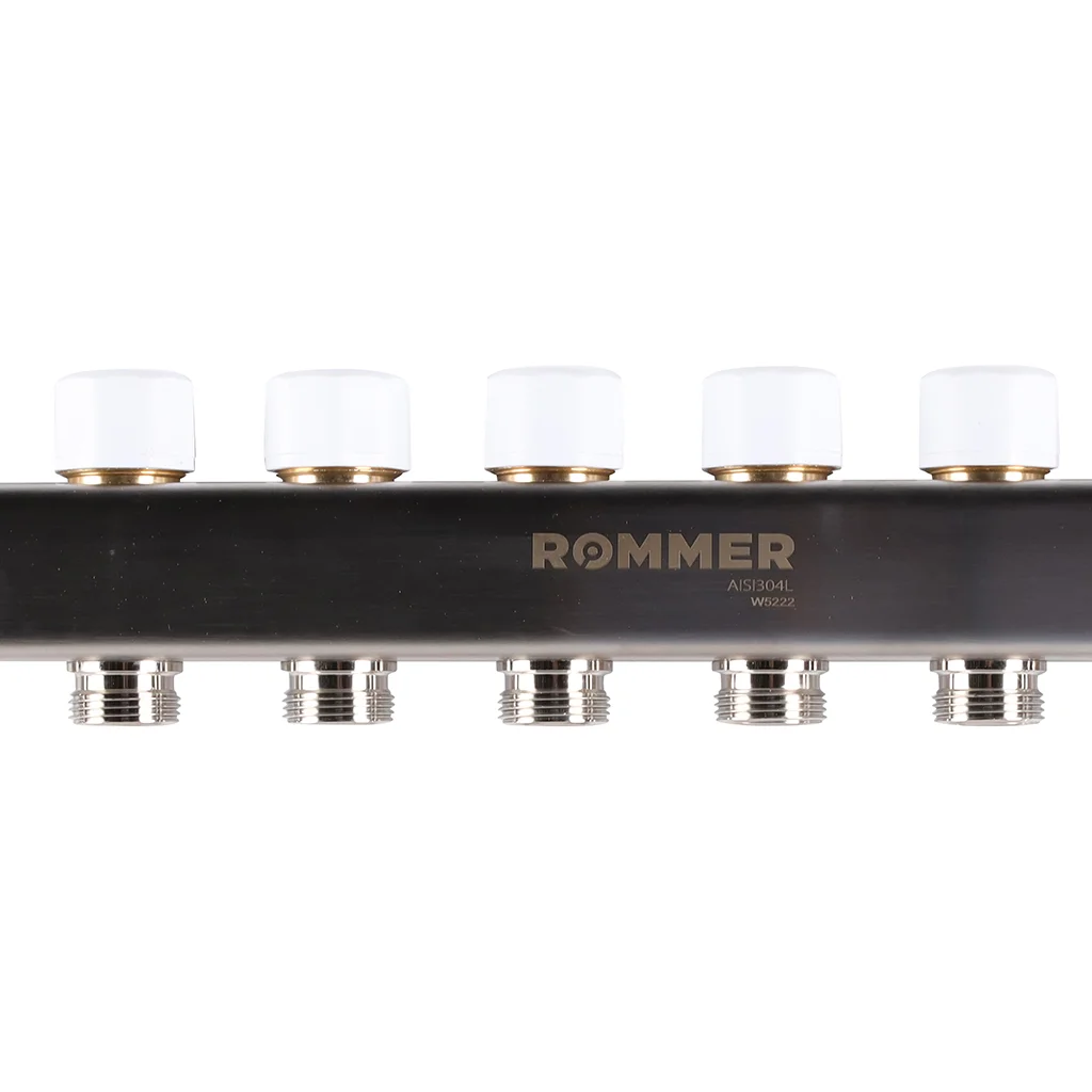 ROMMER RMS-1200-000008 ROMMER Коллектор из нержавеющей стали с расходомерами 8 вых. ROMMER RMS-1200-000008 ROMMER Коллектор из нержавеющей стали с расходомерами 8 вых.
