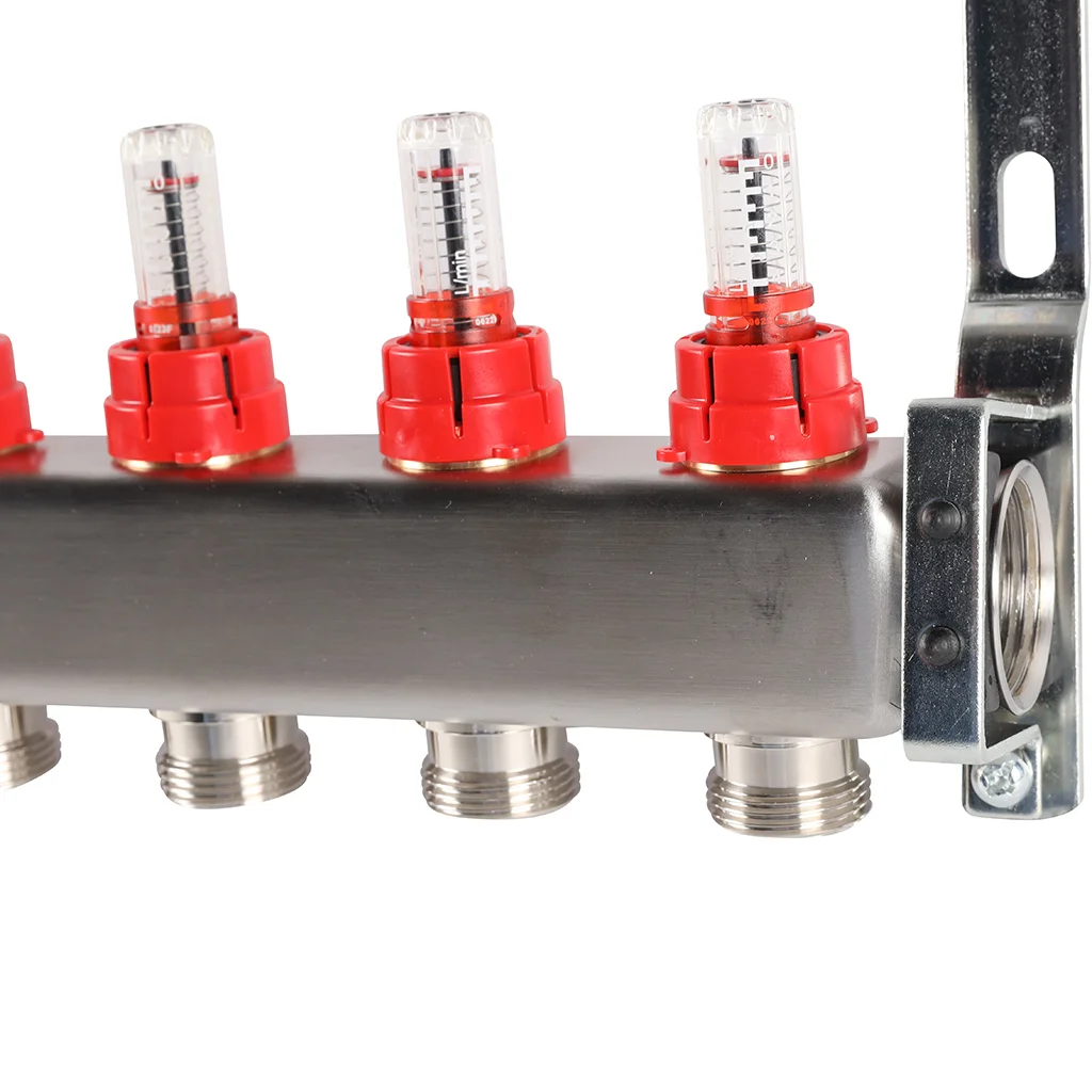 ROMMER RMS-1200-000008 ROMMER Коллектор из нержавеющей стали с расходомерами 8 вых. ROMMER RMS-1200-000008 ROMMER Коллектор из нержавеющей стали с расходомерами 8 вых.