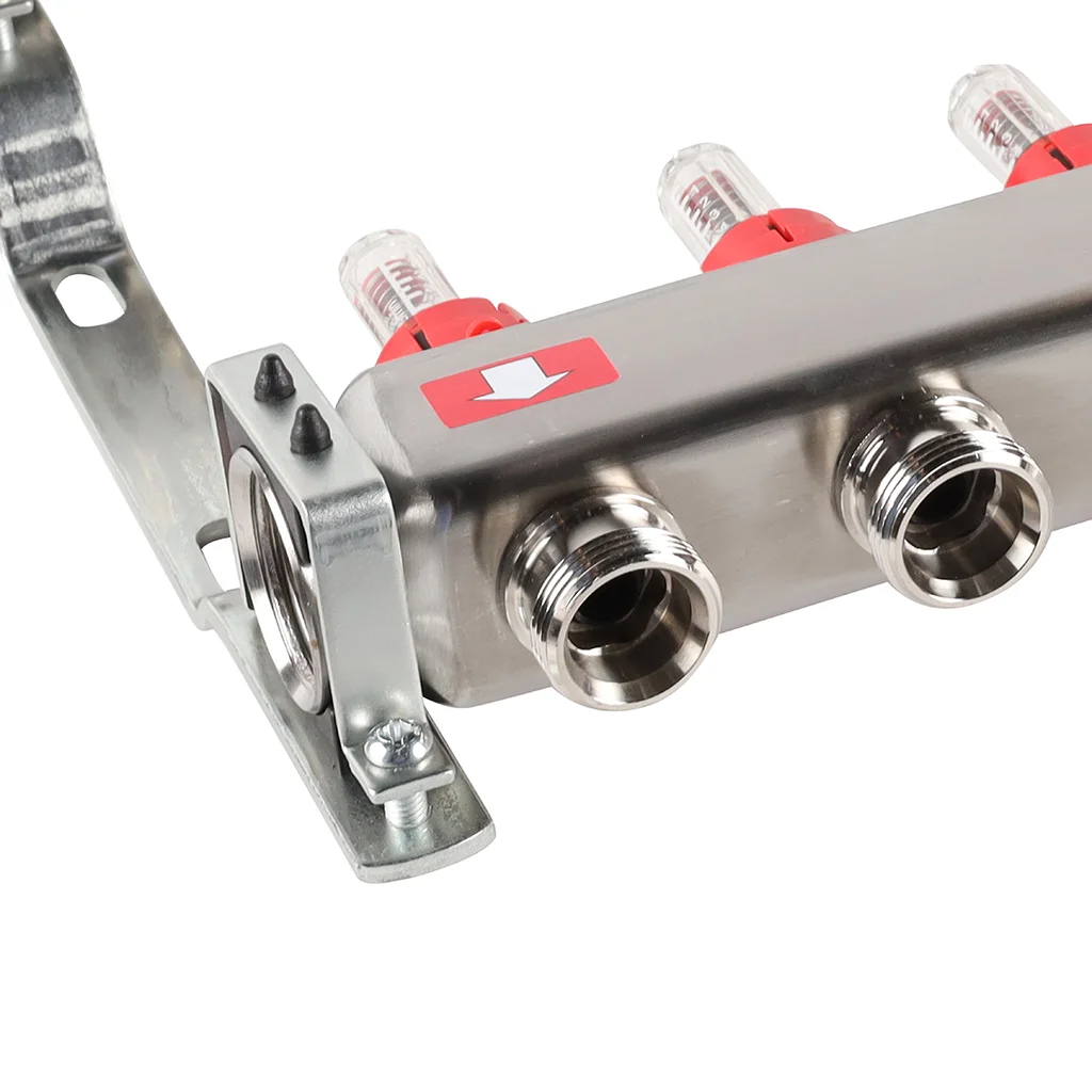 ROMMER RMS-1200-000009 ROMMER Коллектор из нержавеющей стали с расходомерами 9 вых. ROMMER RMS-1200-000009 ROMMER Коллектор из нержавеющей стали с расходомерами 9 вых.