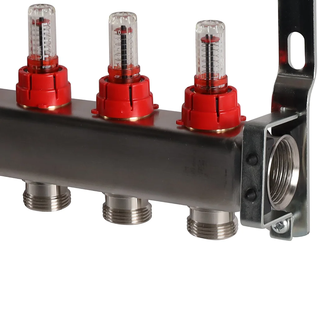 ROMMER RMS-1200-000010 ROMMER Коллектор из нержавеющей стали с расходомерами 10 вых. ROMMER RMS-1200-000010 ROMMER Коллектор из нержавеющей стали с расходомерами 10 вых.