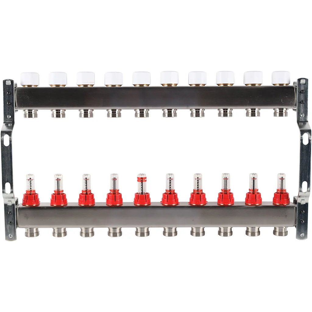 ROMMER RMS-1200-000010 ROMMER Коллектор из нержавеющей стали с расходомерами 10 вых. ROMMER RMS-1200-000010 ROMMER Коллектор из нержавеющей стали с расходомерами 10 вых.
