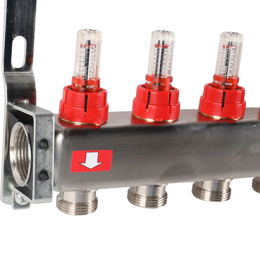 ROMMER RMS-1200-000010 ROMMER Коллектор из нержавеющей стали с расходомерами 10 вых. ROMMER RMS-1200-000010 ROMMER Коллектор из нержавеющей стали с расходомерами 10 вых.