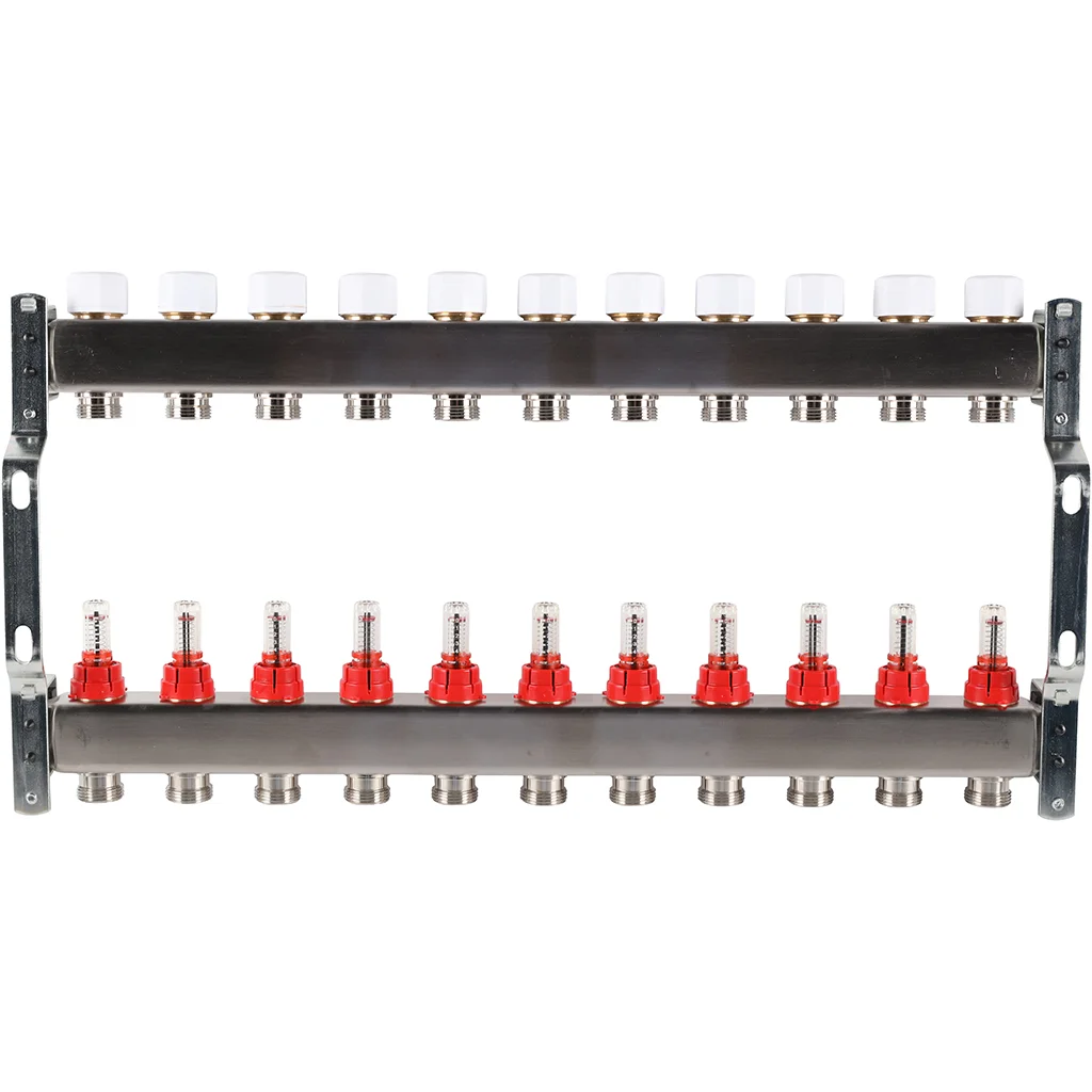 ROMMER RMS-1200-000011 ROMMER Коллектор из нержавеющей стали с расходомерами 11 вых. ROMMER RMS-1200-000011 ROMMER Коллектор из нержавеющей стали с расходомерами 11 вых.