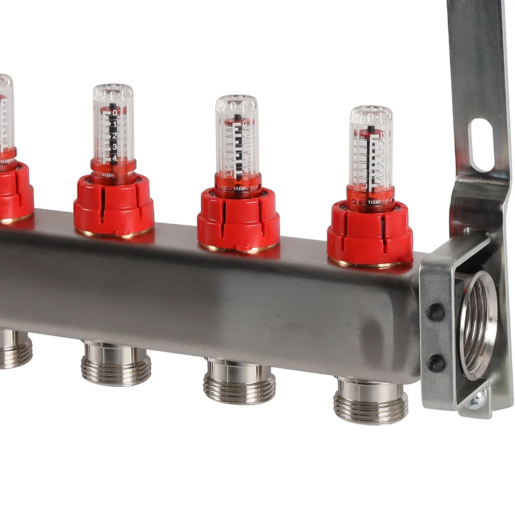ROMMER RMS-1200-000012 ROMMER Коллектор из нержавеющей стали с расходомерами 12 вых. ROMMER RMS-1200-000012 ROMMER Коллектор из нержавеющей стали с расходомерами 12 вых.