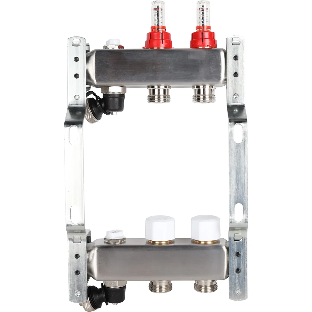 ROMMER RMS-1201-000002 ROMMER Коллектор из нержавеющей стали с расходомерами, с клапаном вып. воздуха и сливом 2 вых. ROMMER RMS-1201-000002 ROMMER Коллектор из нержавеющей стали с расходомерами, с клапаном вып. воздуха и сливом 2 вых.