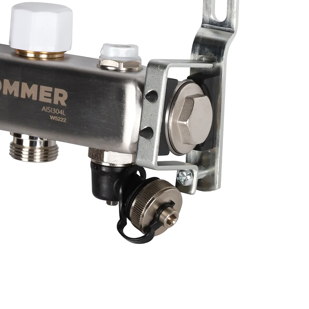 ROMMER RMS-1201-000002 ROMMER Коллектор из нержавеющей стали с расходомерами, с клапаном вып. воздуха и сливом 2 вых. ROMMER RMS-1201-000002 ROMMER Коллектор из нержавеющей стали с расходомерами, с клапаном вып. воздуха и сливом 2 вых.