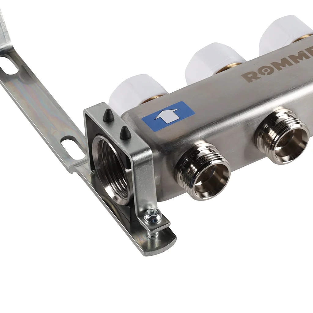 ROMMER RMS-1201-000003 ROMMER Коллектор из нержавеющей стали с расходомерами, с клапаном вып. воздуха и сливом 3 вых. ROMMER RMS-1201-000003 ROMMER Коллектор из нержавеющей стали с расходомерами, с клапаном вып. воздуха и сливом 3 вых.