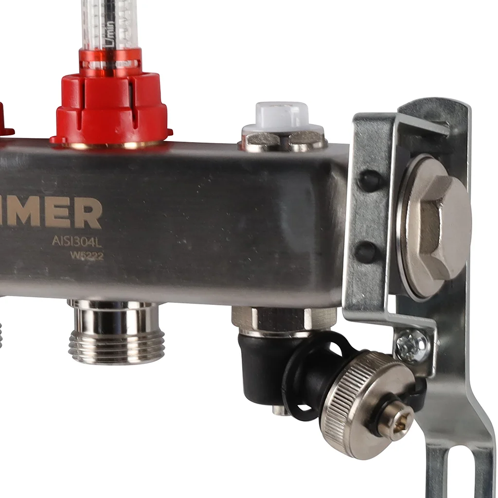 ROMMER RMS-1201-000003 ROMMER Коллектор из нержавеющей стали с расходомерами, с клапаном вып. воздуха и сливом 3 вых. ROMMER RMS-1201-000003 ROMMER Коллектор из нержавеющей стали с расходомерами, с клапаном вып. воздуха и сливом 3 вых.