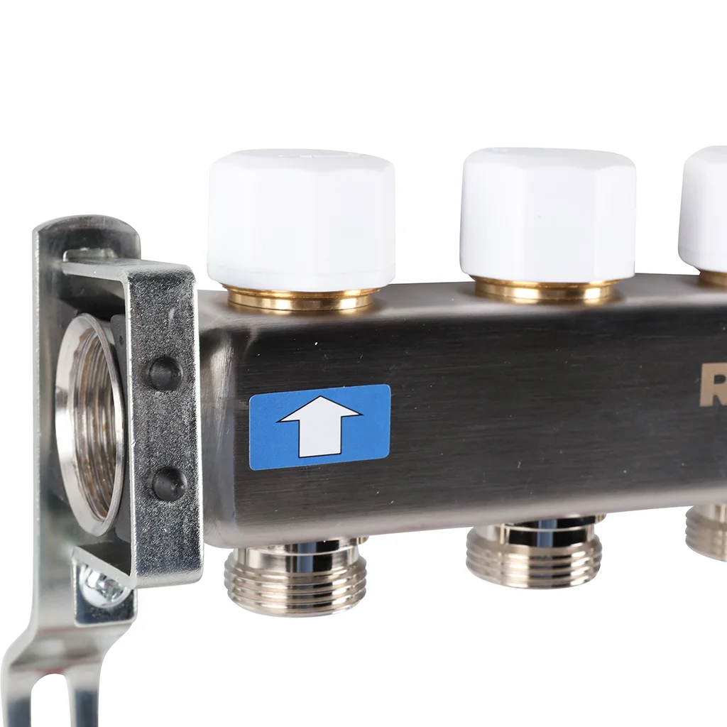 ROMMER RMS-1201-000004 ROMMER Коллектор из нержавеющей стали с расходомерами, с клапаном вып. воздуха и сливом 4 вых. ROMMER RMS-1201-000004 ROMMER Коллектор из нержавеющей стали с расходомерами, с клапаном вып. воздуха и сливом 4 вых.