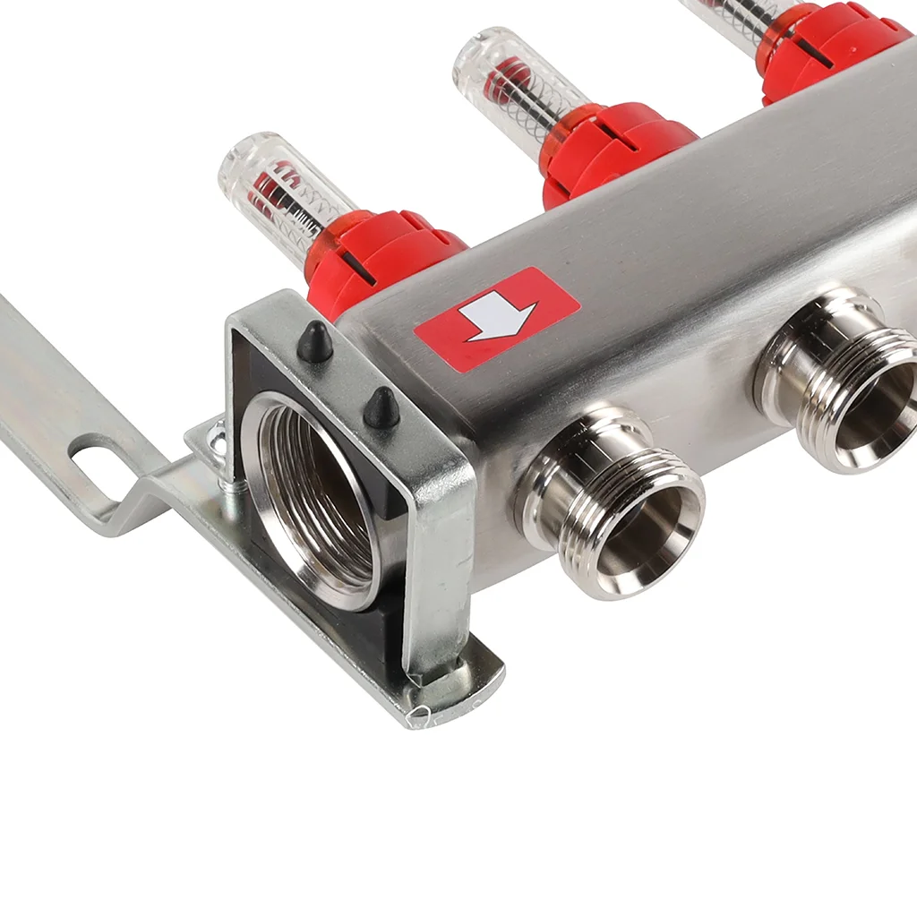 ROMMER RMS-1201-000005 ROMMER Коллектор из нержавеющей стали с расходомерами, с клапаном вып. воздуха и сливом 5 вых. ROMMER RMS-1201-000005 ROMMER Коллектор из нержавеющей стали с расходомерами, с клапаном вып. воздуха и сливом 5 вых.