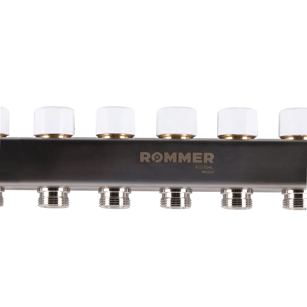 ROMMER RMS-1201-000008 ROMMER Коллектор из нержавеющей стали с расходомерами, с клапаном вып. воздуха и сливом 8 вых. ROMMER RMS-1201-000008 ROMMER Коллектор из нержавеющей стали с расходомерами, с клапаном вып. воздуха и сливом 8 вых.