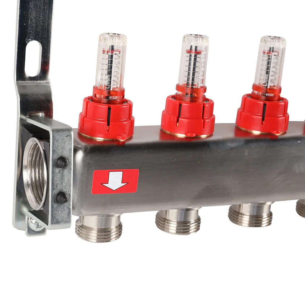 ROMMER RMS-1201-000009 ROMMER Коллектор из нержавеющей стали с расходомерами, с клапаном вып. воздуха и сливом 9 вых. ROMMER RMS-1201-000009 ROMMER Коллектор из нержавеющей стали с расходомерами, с клапаном вып. воздуха и сливом 9 вых.