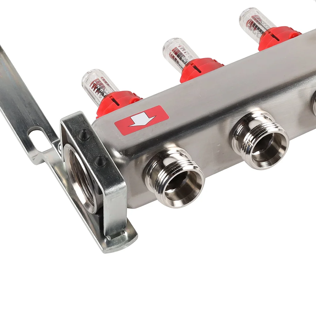 ROMMER RMS-1201-000010 ROMMER Коллектор из нержавеющей стали с расходомерами, с клапаном вып. воздуха и сливом 10 вых. ROMMER RMS-1201-000010 ROMMER Коллектор из нержавеющей стали с расходомерами, с клапаном вып. воздуха и сливом 10 вых.
