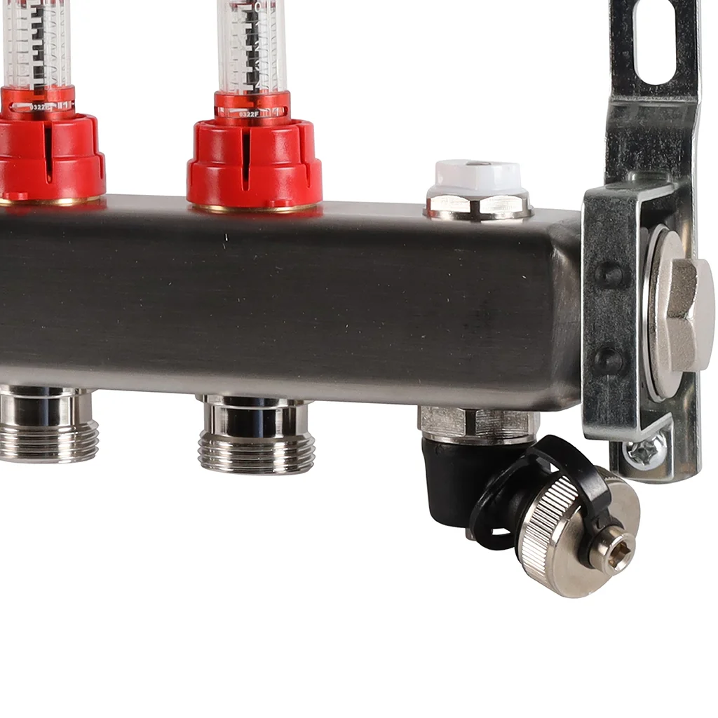 ROMMER RMS-1201-000010 ROMMER Коллектор из нержавеющей стали с расходомерами, с клапаном вып. воздуха и сливом 10 вых. ROMMER RMS-1201-000010 ROMMER Коллектор из нержавеющей стали с расходомерами, с клапаном вып. воздуха и сливом 10 вых.