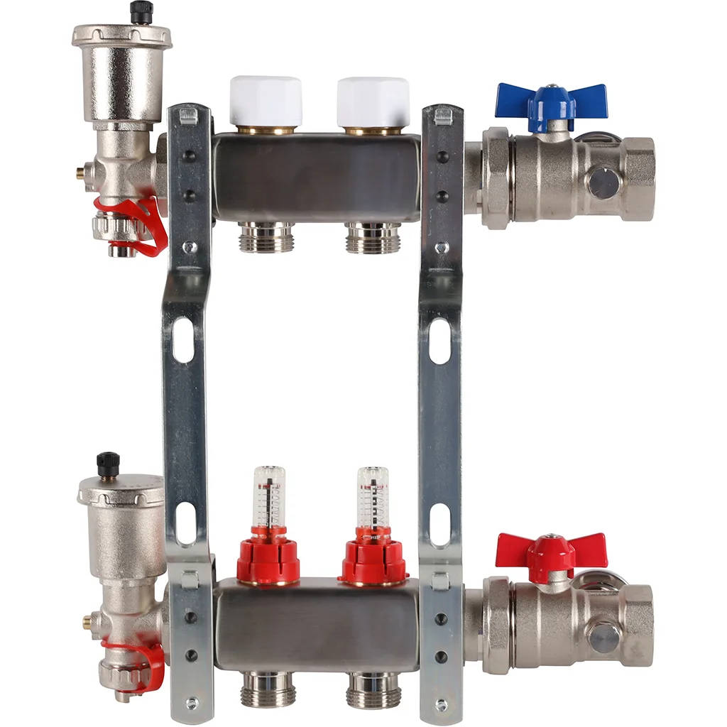 ROMMER RMS-1210-000002 ROMMER Коллектор из нержавеющей стали в сборе с расходомерами 2 вых. ROMMER RMS-1210-000002 ROMMER Коллектор из нержавеющей стали в сборе с расходомерами 2 вых.