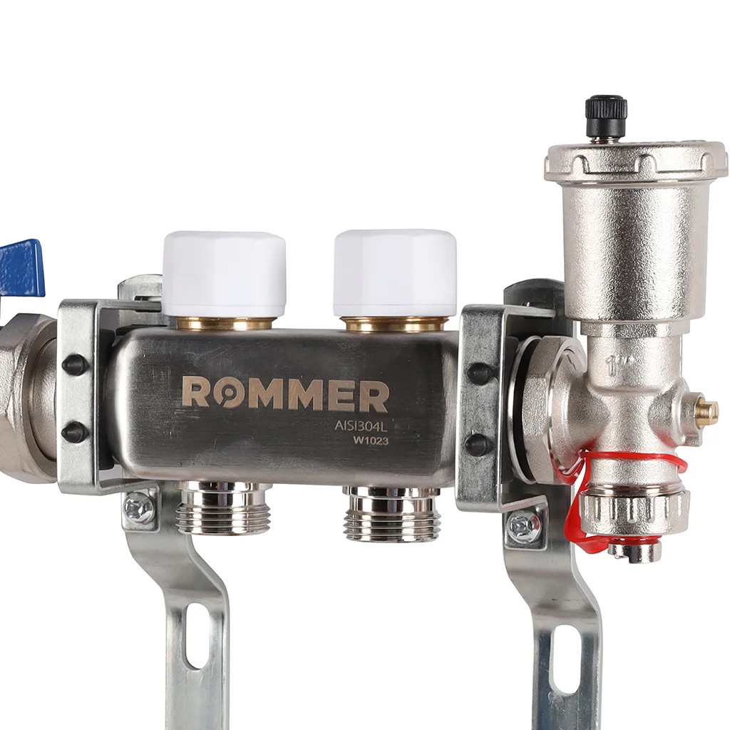 ROMMER RMS-1210-000002 ROMMER Коллектор из нержавеющей стали в сборе с расходомерами 2 вых. ROMMER RMS-1210-000002 ROMMER Коллектор из нержавеющей стали в сборе с расходомерами 2 вых.